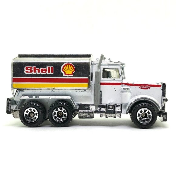 🦋 1981 Matchbox Superfast #56 Shell Peterbilt Tanker vintage 1/80 die cast car - Picture 5 of 11